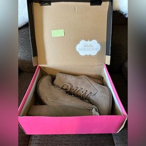 Taupe suede Charlotte Russe boots
